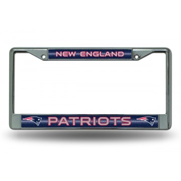 New England Patriots Glitter Chrome License Plate Frame 